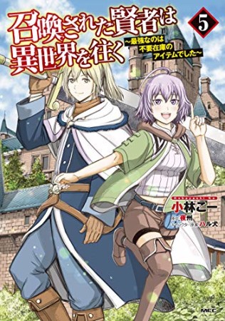 召喚された賢者は異世界を往く　～最強なのは不要在庫のアイテムでした～5巻の表紙