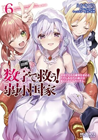 数字で救う！ 弱小国家 電卓で戦争する方法を求めよ。ただし敵は剣と火薬で武装しているものとする。6巻の表紙