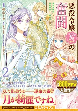 悪役令嬢（仮）の奮闘　異世界転生に気づいたので婚約破棄して魂の番を探します2巻の表紙