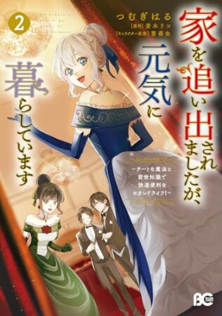 家を追い出されましたが、元気に暮らしています　～チートな魔法と前世知識で快適便利なセカンドライフ！～2巻の表紙