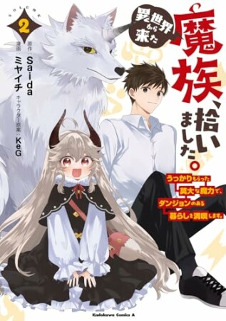 異世界から来た魔族、拾いました。 うっかりもらった莫大な魔力で、ダンジョンのある暮らしを満喫します。2巻の表紙