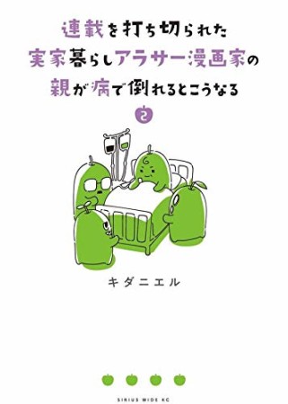 連載を打ち切られた実家暮らしアラサー漫画家の親が病で倒れるとこうなる2巻の表紙