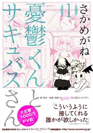 憂鬱くんとサキュバスさん1巻の表紙