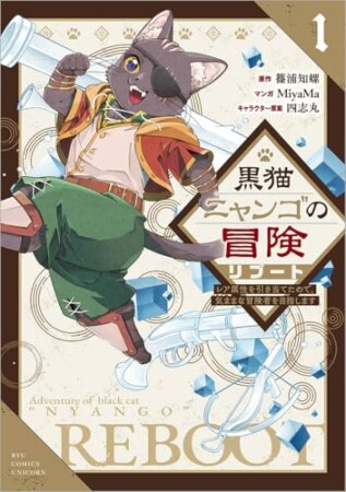 黒猫ニャンゴの冒険リブート レア属性を引き当てたので、気ままな冒険者を目指します1巻の表紙