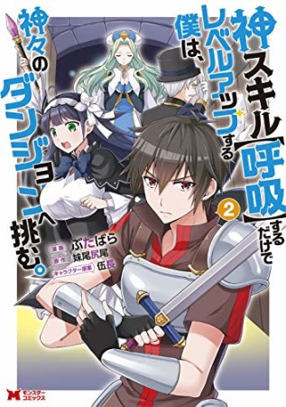 神スキル【呼吸】するだけでレベルアップする僕は、神々のダンジョンへ挑む。2巻の表紙