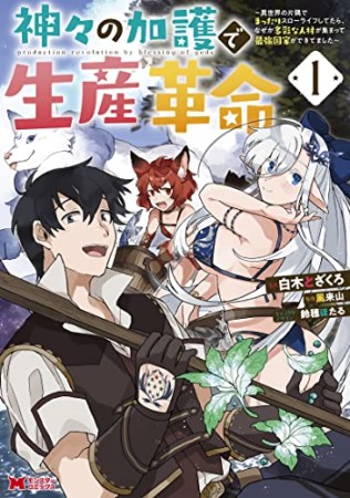 神々の加護で生産革命～異世界の片隅でまったりスローライフしてたら、なぜか多彩な人材が集まって最強国家ができてました～1巻の表紙