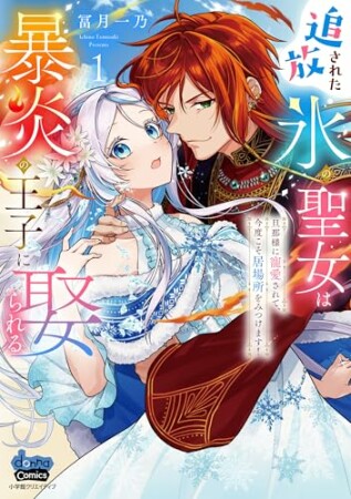 追放された氷の聖女は暴炎の王子に娶られる ～旦那様に寵愛されて、今度こそ居場所をみつけます！～1巻の表紙