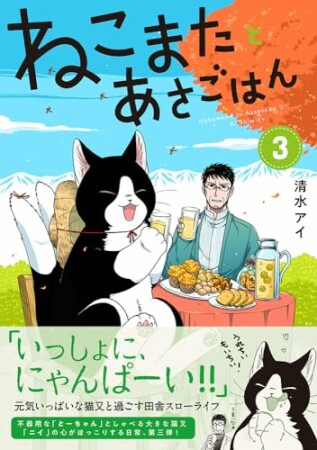 ねこまたとあさごはん3巻の表紙