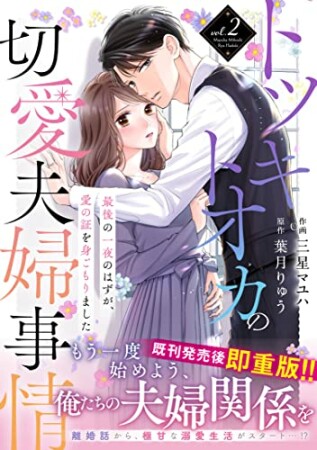 トツキトオカの切愛夫婦事情～最後の一夜のはずが、愛の証を身ごもりました～2巻の表紙