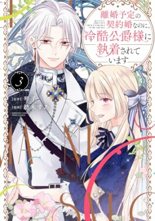 離婚予定の契約婚なのに、冷酷公爵様に執着されています3巻の表紙