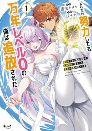 どれだけ努力しても万年レベル０の俺は追放された～神の敵と呼ばれた少年は、社畜女神と出会って最強の力を手に入れる～1巻の表紙